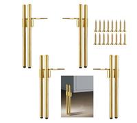 Gold Metal Cylindrical 18Cm Furniture Legs, Pack Of 4