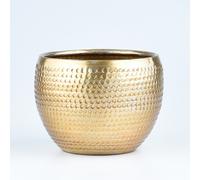 Gold Metal Flower Pot 15 cm Planter Cachepot Oriental Living Accessory