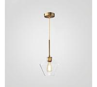 Gold Metal Glass Pendant Lights for Kitchen Island, Mini Farmhouse Hanging Fixture with Glass Shade, Ideal for Dining Room & Sink Lighting