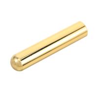 Gold Metal Guitar Slide with Finger Hole for Electric Guitar | Solid Steel, Polished Cylinder Tube Shape, Smooth Action, for Beginners and Live Performance Use