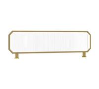 Gold Metal Privacy Panel Divider Screen90x60cm for Office School Library RestaurantFree Standing Partition for Enhanced Privacy and Space Management