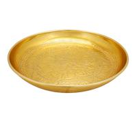 Gold Metal Serving Tray 31 cm Handmade Oriental Tray From India