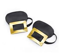 Gold Metal Shoe Buckles (1 Pair) - Dazzling Design, Perfect Accessory for Weddings, Parties & Formal Events