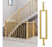 Gold Metal Spindles Stair Balusters Post, 1/4/5/8/10/15/20/25/30 Pack DIY Railing System Banister Column for Deck, Front Porch, Steps, Garden, Outdoor Stairs Remodeling ( Color : A 1Pack , Size : 85cm