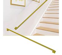 Gold Metal Square Stair il with Wall Brackets 30cm Corridor & Bathroom Stair Railing for Safe and Stylish Home Decor