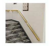 Gold Metal Stair Handrail - 1-6 Foot Adjustable Indoor/Outdoor Safety Railing with Wall Mount Brackets - Industrial Style Handrails for Steps & Staircases