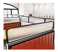 Gold Metal Table Separator Screen150x30cm Tempered Glass Partition for Restaurants Stylish Desk Divider for Enhanced Privacy & Space Management Elegant Office Solution
