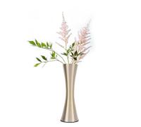 Gold Metal Vase, Glossy and Bright Design Non Slip Bottom and Unbreakable Elegant Tall Slim Aluminum Flower Vase for Wedding Table Centerpiece Decorations
