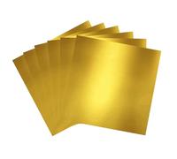 Gold Metallic Cardstock Paper, 15pcs of 12”x12” (250 GSM) - Foil Board, Mirror Finish Surface, Perfect for Crafting, Invitations & Decorations (Gold)