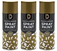 Gold Metallic Finish Multipurpose Aerosol Spray Paint 400ml (3)