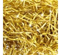 Gold Metallic Mylar Shred, 2 oz Decorative Filler for Baskets, Bags, and Crafts, 1 Pack