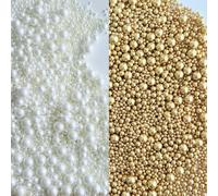 Gold Metallic & White Pearl Sprinkles Bundle 80 Grams