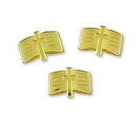 Gold Mini Cross with Bible Acrylic Charms Capias 24 Pieces