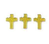 Gold Mini Cross with Dove Acrylic Charm Capia 24 Pieces
