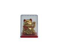 Gold Mini Solar Powered Waving Money Cat In Display Box