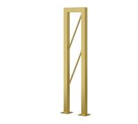 Gold Modern Square Stair Baluster Posts - Hollow Design Iron Frame Reinforced Base Stable Structure High-Temperature Paint for Outdoor Stairway Steps (65cm)