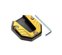 (gold) Motorcycle Kickstand Motorbike Side Kick Stand Pad Parking Plate Base Foot Extension Pad Large Foot Pad Side Stand Foot
