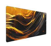Gold Mouse Mat 1000x500 mm Large Mouse Pad Black Waterproof Desk Mat with Non-Slip Rubber Base, Smooth Surface to Improve Precision and Speed, xxl Gaming Mousepad for Computer, PC, Laptop 2S-52