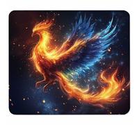 Gold Mouse Mat 250x200mm, Small Mouse Pad Phoenix Waterproof Gaming Mousepad, Mini Desk Mat with Anti-Slip Base, Stitched Edges Mousepad, Keyboard, Mousemats for Desk, Gifts for Women 1-7421