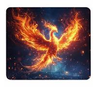 Gold Mouse Mat 250x200mm, Small Mouse Pad Phoenix Waterproof Gaming Mousepad, Mini Desk Mat with Anti-Slip Base, Stitched Edges Mousepad, Keyboard, Mousemats for Desk, Gifts for Women U-8023