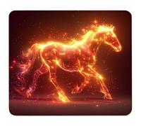 Gold Mouse Mat 400x300mm, Small Mouse Pad Horse Waterproof Gaming Mousepad, Mini Desk Mat with Anti-Slip Base, Stitched Edges Mousepad, Keyboard, Mousemats for Gaming Accessories, Gifts for Men G-5007
