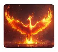 Gold Mouse Mat 400x300mm, Small Mouse Pad Phoenix Waterproof Gaming Mousepad, Mini Desk Mat with Anti-Slip Base, Stitched Edges Mousepad, Keyboard, Mousemats for Desk, Gifts for Women 7-8519