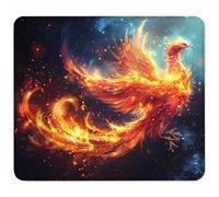 Gold Mouse Mat 400x300mm, Small Mouse Pad Phoenix Waterproof Gaming Mousepad, Mini Desk Mat with Anti-Slip Base, Stitched Edges Mousepad, Keyboard, Mousemats for Desk, Gifts for Women 0-4234