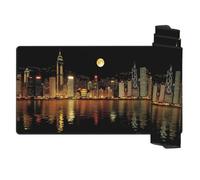 Gold Mouse Mat New York Mouse Pad, Large Mouse Mat 31.5 x 15.7 x 0.12 Inch, Desk Mat Texture Non-Slip Rubber Base, Keyboard Mat Waterproof Mousemat Smooth Surface Mouse Mats for Desk Office Home gq33