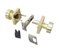 Gold Multi Purpose Non Lockable Door Knobs Satin Finish Brass Comfort Fit for Accessible Space Daily Casual Use Modern Door Knobs
