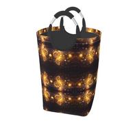 Gold Musical Note With Fallen Shiny Star Dirty Clothes Pack – Durable & Waterproof 50l Storage Bag With Full-Print Design, Perfect For Travel And Home Organization