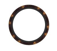 Gold Musical Note with Fallen Shiny Star -Print Best Non-Slip Steering Wheel Cover - Universal Fit For Cars, Suvs & Trucks - Thermal Protection Neoprene Grip