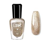 Gold Nail Varnish - Glitter Gold Nail Polish - Long Lasting & Quick Dry Nail Polish - Chip Resistant Shiny Nail Varnish Rapid Air Dry - Shimmer Nail Art No UV Needed
