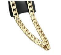 Gold Necklace | 7mm Miami Link 20X More Pure 24Kt Plating Than Other Chains for Men - The Look & Feel of Solid Replacement 16" to 30" inch USA Made!