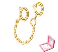 Gold Necklace Extender Sterling Silver 18k Plated Chain Extension for Women Bracelet Safety Link for Normal Size Jewelry 3mm Width 2.3" Length