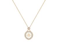 Gold North Star Compass Necklace for Women, Compass Pendant Embossed with Inspirational Words, Cubic Zirconia Inlaid Star Charm, Ideal Present for Anniversary Birthday Graduation, Unisex Jewelry for W