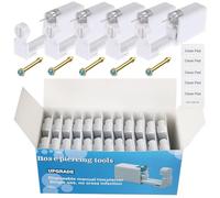 Gold Nose Piercing Gun Kit - 72Pcs Self Nose Piercing Kit Unit Disposable Nose Piercing Gun Including 24Pcs Nose Piercing Gun with 24Pcs Built-in Nose Studs and 24Pcs Clean Tools for Nose Cartilage