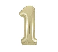 Gold Number 1 Shaped Large Foil Balloon (86cm) 1 Piece - Perfect for Birthday Parties and Special Events
