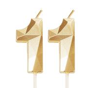 Gold Number 11 Candles for Birthday Cake, Gold 11th Birthday Candles 11 Birthday Candles 11th Candles for Cake, 11th Birthday Cake Candles Cake Toppers Decorations for 11 Year Old Girls Boys Gold