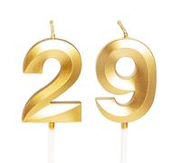 Gold Number 29 Candles for Birthday Cake, Gold 29th Birthday Candles 29 Birthday Candles 29th Candles for Cake, 29th Birthday Cake Candles Cake Toppers for 29 Year Old Her Women Him Men Gold