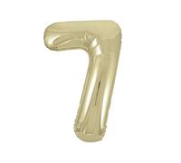 Gold Number 7 Shaped Large Foil Balloon (86cm) 1 Piece - Perfect for Birthday Parties and Special Events