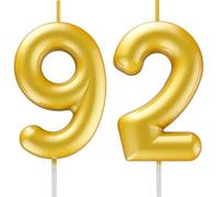 Gold Number Candle Happy Birthday 3D Number Candles for Birthday Cake Party Decoration Wedding Anniversary Celebration Supplies