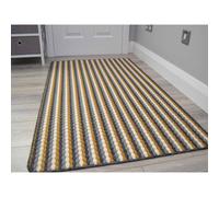(Gold Ochre, 57cm x 100cm) Machine Washable Kitchen Floor Rugs Non Slip Mats
