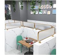 Gold Office Partition Screen - Modern Privacy Divider Panels for Restaurants, Hotels & Workspaces - Commercial Protection Partition 1.3m x 60cm