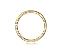 Gold Open Jump Rings 5 Pcs 0.90mm Thicknes, Vermeil Gold Plated, 10mm Diameter, for Necklaces Earrings Bracelets Making