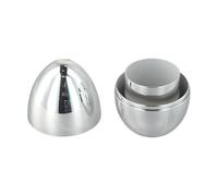 Gold or Silver Compact Creative Organizer for Dining Room or Kitchen Egg-Shaped Toothpick Jar Storage Box for Home Decor - Electroplated Plastic Tabletop Decoration in Located(Silver)