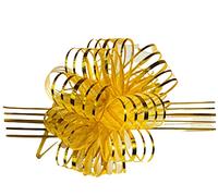 Gold Organza Pull Bows Gift Wrapping Ribbon Bows 50mm Organza Wrapping Bows for Presents Flower Box Wedding Basket Hampers Birthday Valentine Craft Bow Tie 5 Pack