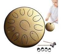 Gold Outdoor Steel Tongue Drum 11-tone 6-inch Rain Drum Drum Rain Chime Waterproof Garden Rain Drum Steel Tongue Drum Rain Music With Bag Mallets Chakras Drum For Rain