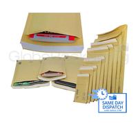 GOLD PADDED BUBBLE ENVELOPES BAGS - QUALITY FSC APPROVED ALL SIZES/QTY'S