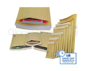 GOLD PADDED BUBBLE ENVELOPES BAGS - QUALITY FSC APPROVED ALL SIZES/QTY'S