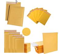 Gold Padded Strong Bubble Lined Postal Mailing Shipping Peel & Seal Closure Cushioned Envelope Mailers (100, Size DVD (170 x 215mm))